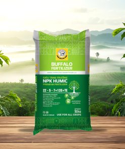 bao bì NPK Con Trâu HUMIC 22-5-7+13S+TE