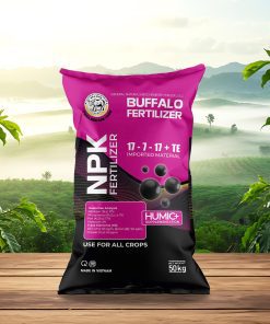 bao bì NPK Con Trâu 17-7-17+TE Humic+